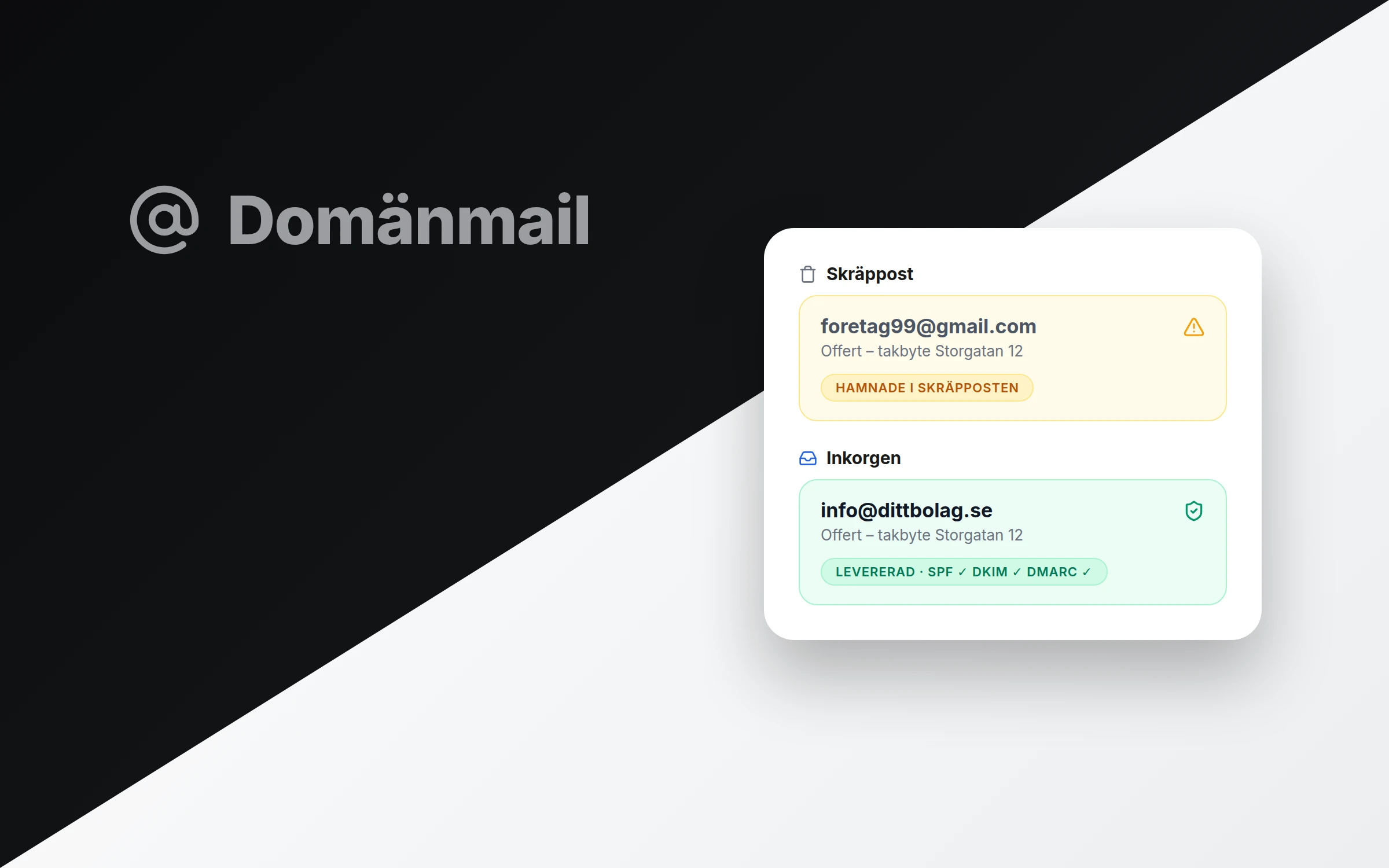 Domänmail — proffsig avsändaradress