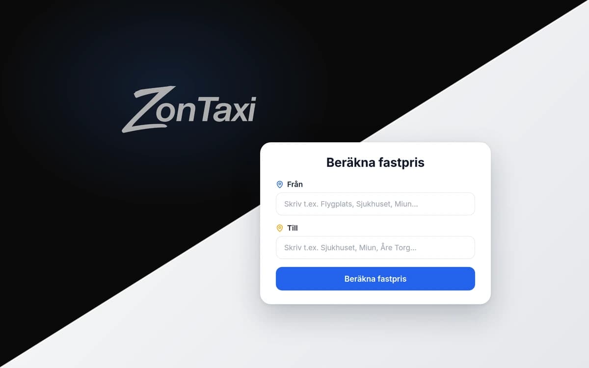 Bokningssystem — Zontaxi